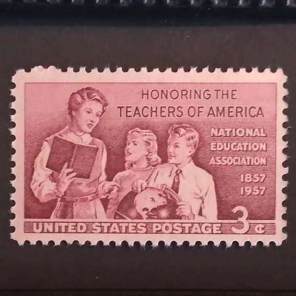 Framed Stamp Art -  Honoring the Teachers of America - Picture 2 of 2